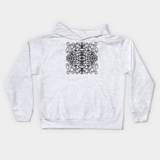 Chinese pattern mandala Kids Hoodie by Xatutik-Art